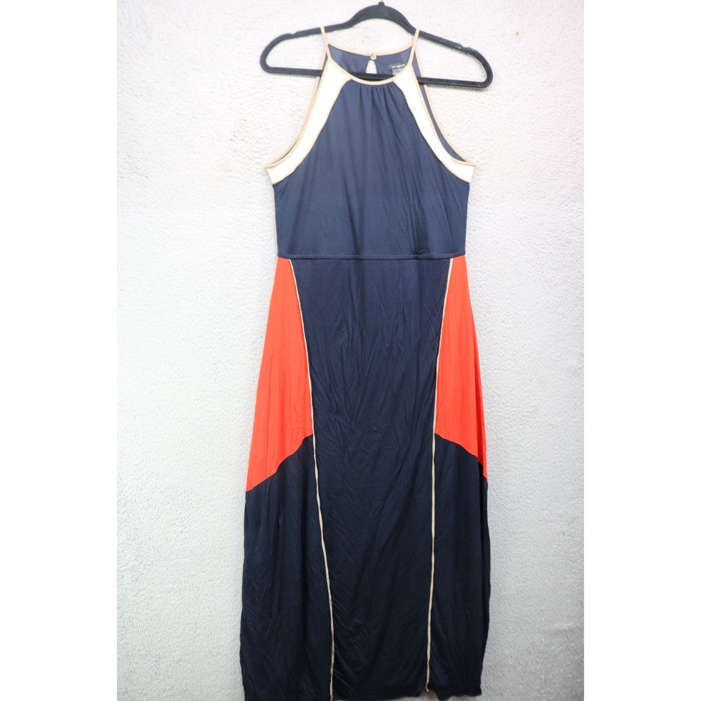 Ann Taylor Sleeveless Maxi Dress-Medium-Colorblock-Stretch-Preppy-Party